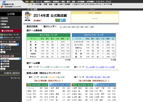 日本野球機構オフィシャルサイト